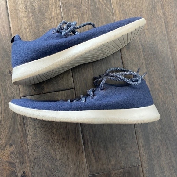 Men’s Allbirds Navy Blue Wool Runners Sneakers - Size 12 - EUC - Picture 3 of 8